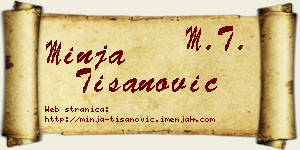 Minja Tišanović vizit kartica
